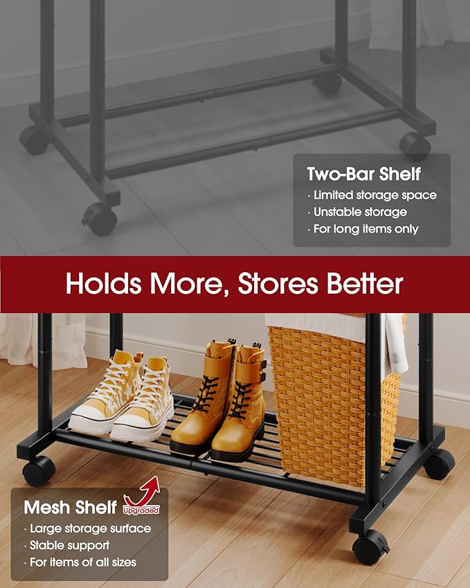 Clothes Rack - Double Rods Clothing Rack - Image 4