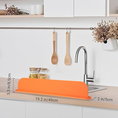 19.29 inch Sink Water Splash Guard, Silicone Sink Splash Guard, Backsplash - Image 2