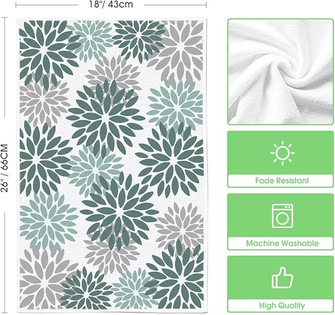 Artoid Mode Green Home Sweet Home Stripes Boho Spring Kitchen Towels Dish Towels - Image 6