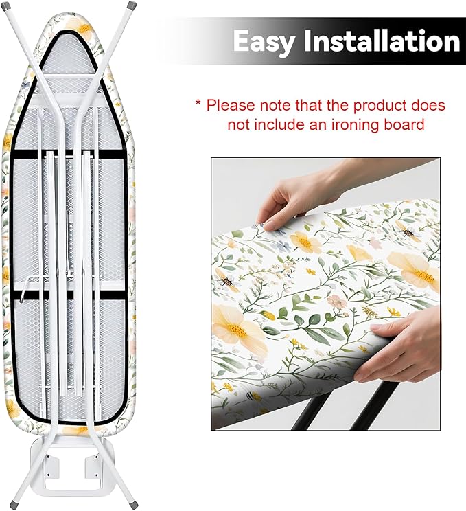 Floral Ironing Board Cover, Standard Size Cotton Iron Board Covers - Image 2