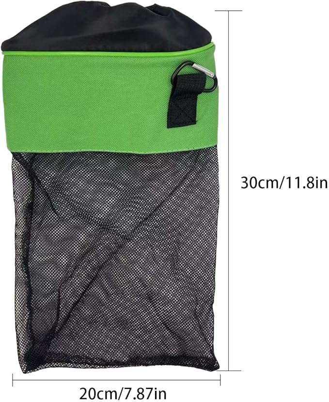 Mesh Clothespin Bag with Drawstring, Hanging Laundry Pin Storage Organizer - Image 2