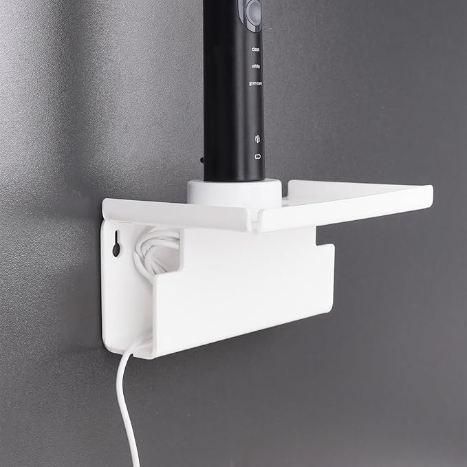Acrylic Electric Toothbrush Holder Wall Mounted, Electric Toothbrush Cord by LUEXBOX