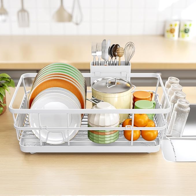 TOOLF Large Dish Drying Rack for Kitchen Counter, Kitchen Dish Racks - Image 9