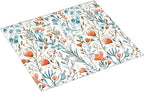 Teal and Orange Floral Dish Drying Mat - Image 2