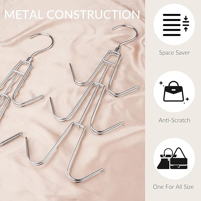 ZEDODIER Purse Organizer for Closet, 2 Pack Purse Hanger - Image 4