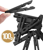 100 Pack Black Clothespins 2.9 Inch, Heavy-Duty Wood Rust-Resistant Clothes Pins - Image 7