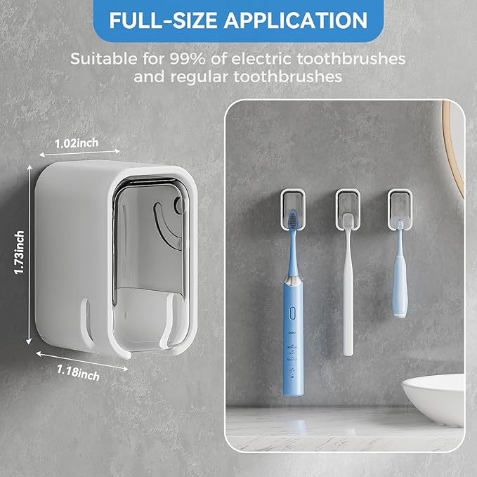 Toothbrush Holders for Bathroom【Innovation Single Slot Design】 2PCS Toothbrush - Image 5