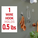 Command Small Clear Wire Toggle Hooks, Damage-Free Adhesive - Image 5
