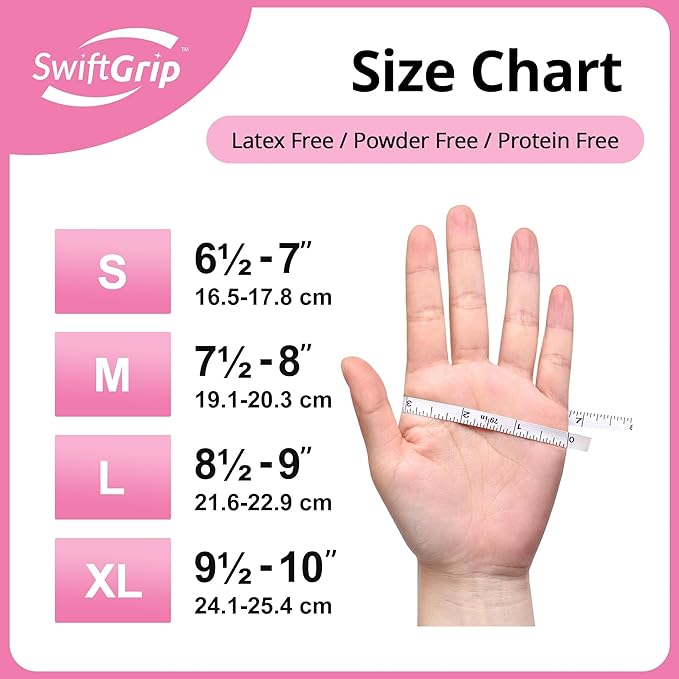 Nitrile Exam Gloves, 4 Mil, Cherry Blossom, Food Safe Gloves Disposable Latex - Image 9