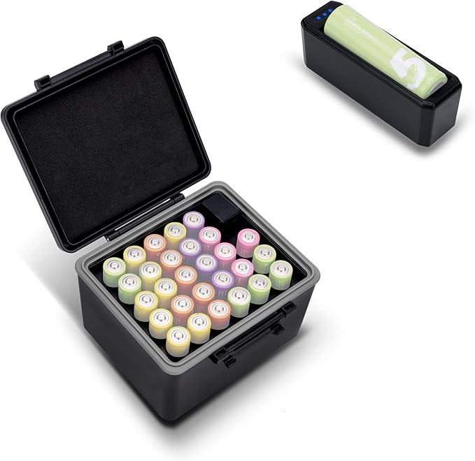 JJC AA Battery Case for 28x AA, AA Battery Storage Case by JJC