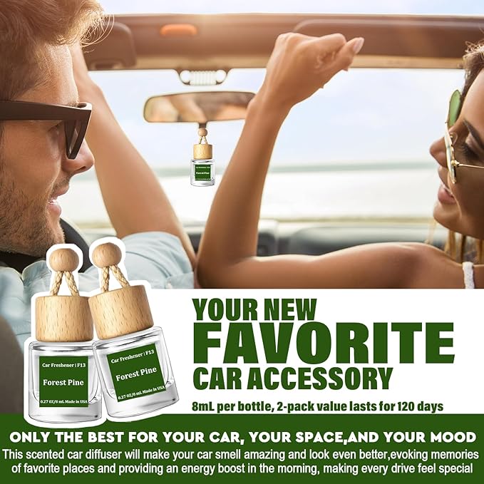 HoogaLife Car Air Freshener Diffuser 2 Pack Hanging Air Freshener Diffuser - Image 3