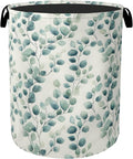 Sage Green Plant Large Clothes Hamper Bag by Gearsly