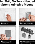 Electric Toothbrush Holder Wall Mounted, Aluminum Bathroom Organizer - Image 7