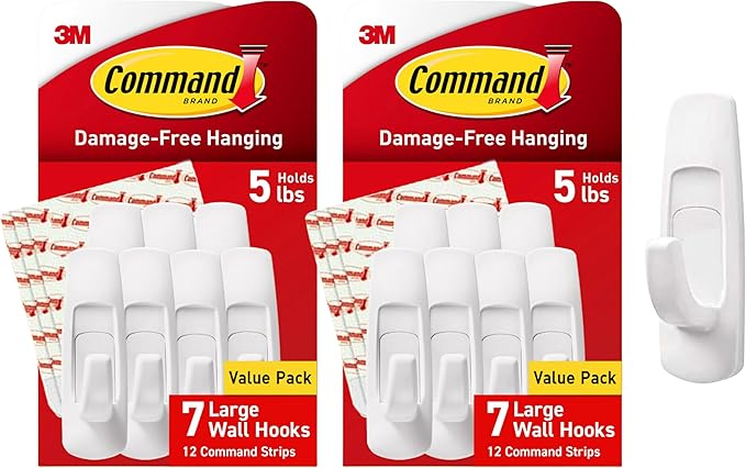 Command Large Utility Hooks, Organize Damage-Free by Command