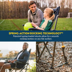 GCI OUTDOOR RoadTrip Rocker Camping Chair | Portable, Folding Rocking Chair with Solid, Durable Armrests, Drink Holder & Comfortable Extended Backrest — Indigo Blue - Image 4