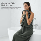 REDKISS 4 Pack Premium Bath Towels, Plush Coral Fleece Towels - Image 5