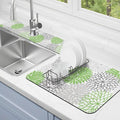Dish Drying Mat for Kitchen Counter Matt, Super Absorbent Non-slip Rubber Backed by Kuyig+Home