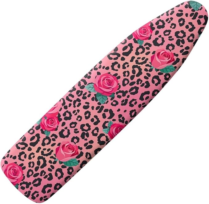 Leopard Print Rose Ironing Board Cover Dec Cover Scorch Stain Resistant Ironing by Darisoco