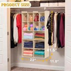Ofiray-home 5 Tier Hanging Closet Organizer, 14 Compartments Sweater Organizer - Image 3