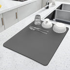 LOPNUR Kitchen Dish Drying Mat, Super Absorbent Dish Drying Pad, Diatomite by LOPNUR