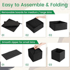 Criusia Drawer Organizer Clothes, 24 Pack Underwear Drawer Organizers, Foldable - Image 7