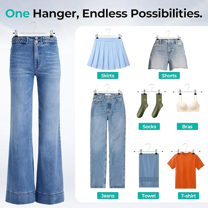 GoodtoU Pants Hangers with Clips - Image 7