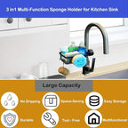 Sponge Holder for Kitchen Sink Smiley Face Sponge Holder Over Faucet - Image 4