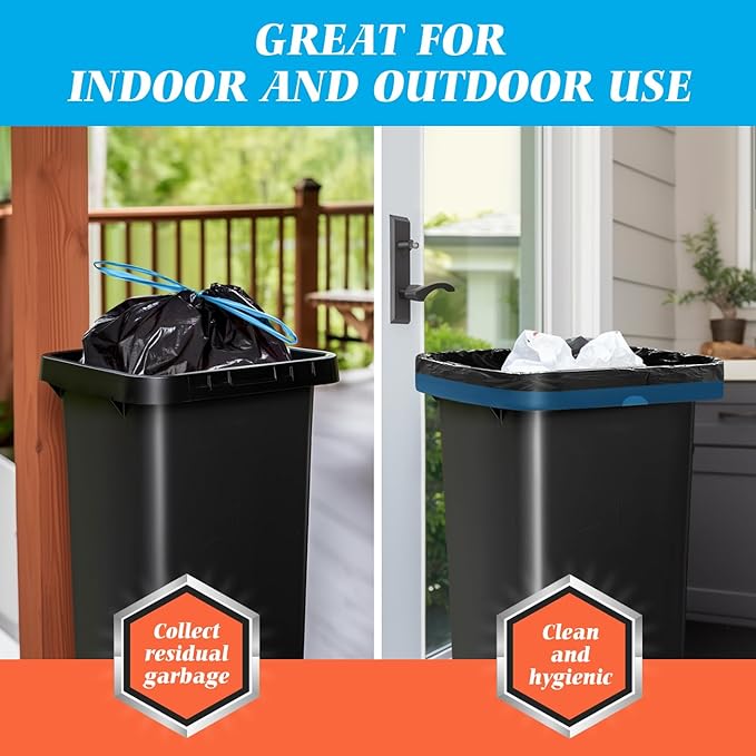 20 Gallon Large Drawstring Trash Bags 120 Counts, Fit 20-21 Gal Trash Can - Image 6