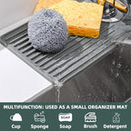 Faucet Mat for Kitchen Sink, Silicone Faucet Handle Drip Catcher Tray, Drying - Image 3