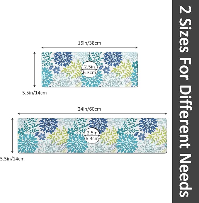 15" X 5.5" Kitchen Sink Splash Guard Faucet Mat Floral Super Absorbent Fast - Image 2