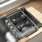 Small Dish Drying Rack in Sink, Extendable Stainless Steel Dish Drainers - Image 8