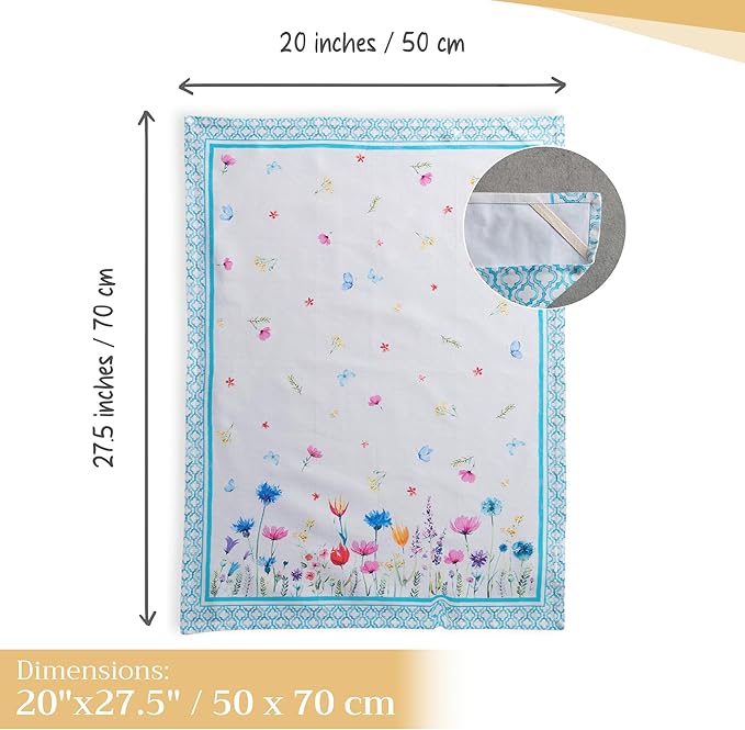 Maison d' Hermine Kitchen Towels Set of 3 100% Cotton 27.50" x 20" Reusable - Image 4