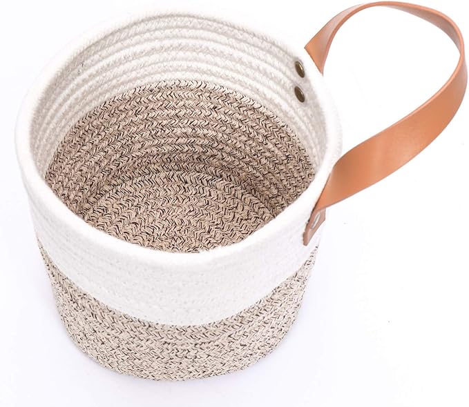 2pack Small Hanging Basket-Cotton Rope Wall Basket - Image 5