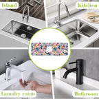 Sink Faucet Absorbing Mat Cute Flowers Sink Splash Guard Drying Mat - Image 7
