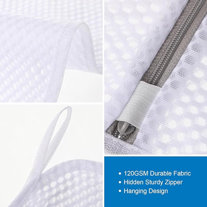 3-Pack Durable Honeycomb Mesh Laundry Bags - Image 6