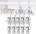 Space-Saving Clothespin Hat Pants Storage Hanging Travel Hook, Stainless Steel by Soputry