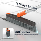 AIR U+ Grout Brush with Long Handle 180° Swivel Scrub Brush with Tweezers to - Image 3