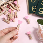20 PCS Heart Wooden Clothespins - Image 6