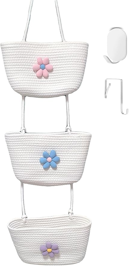 Nursery Must-Have! 3-Tier Cotton Hanging Baskets by WYCOROY