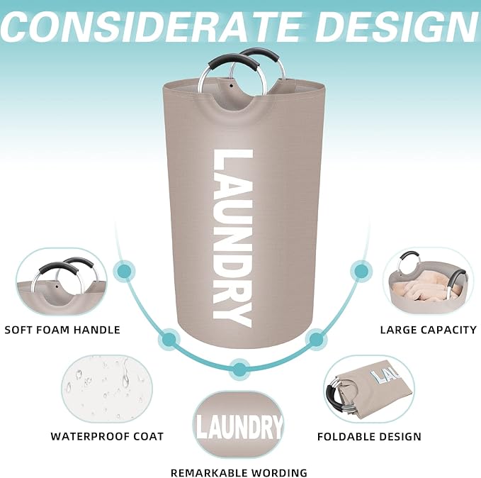 StorageRight 90L Large Laundry Basket, Laundry Hamper, Dirty Clothes Hamper - Image 3