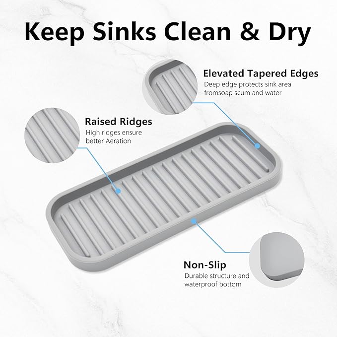 Silicone Sponge Holder 2 Pack, Dish Soap Holder - Image 5
