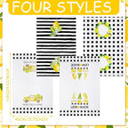 Bencailor 4 Pcs Lemon Kitchen Towels Lemonade Dish Towels Gnome Black and White - Image 5
