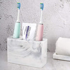 Luxspire Electric Toothbrush Holder, 3 Slots Large Marble Toothbrush Toothpaste - Image 2