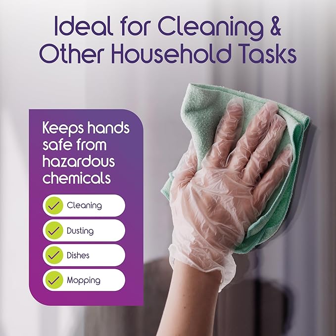 Inspire Exam Medical Clear Vinyl Disposable Gloves - Image 4