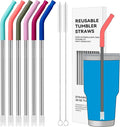 6 Pcs Reusable Metal Straws by AccessoriesForWaterBottle