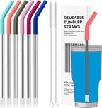 6 Pcs Reusable Metal Straws by AccessoriesForWaterBottle
