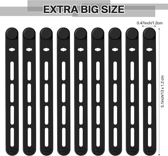 42 Pcs Silicone Cable Ties Reusable Cord Organizer Adjustable Data Cable Wraps - Image 3