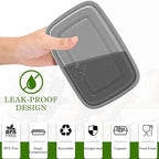 Meal Prep Containers Reusable 38oz - Image 2