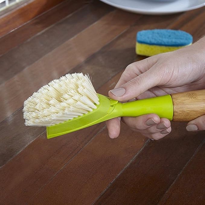 Full Circle Suds Up, Soap Dispensing Dish Brush, Tough Plant-Fiber Bristles & - Image 6