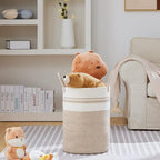 VIPOSCO Large Laundry Hamper, Tall Woven Rope Storage Basket - Image 2